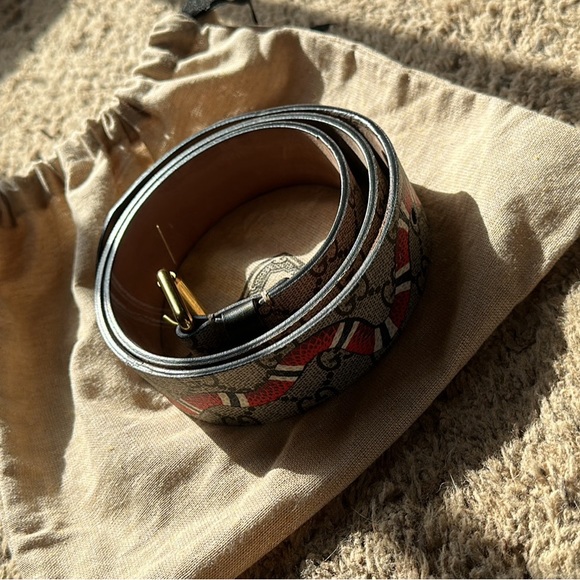Gucci Kingsnake Belt Rare 85/34 - Picture 1 of 4